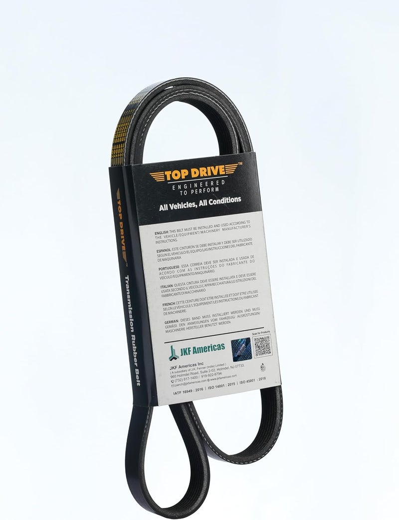 TOP DRIVE , 3PK635, Premium Engine EPDM Serpentine Drive Belt, Equivalent References - K030250, 5030250 - Image 1